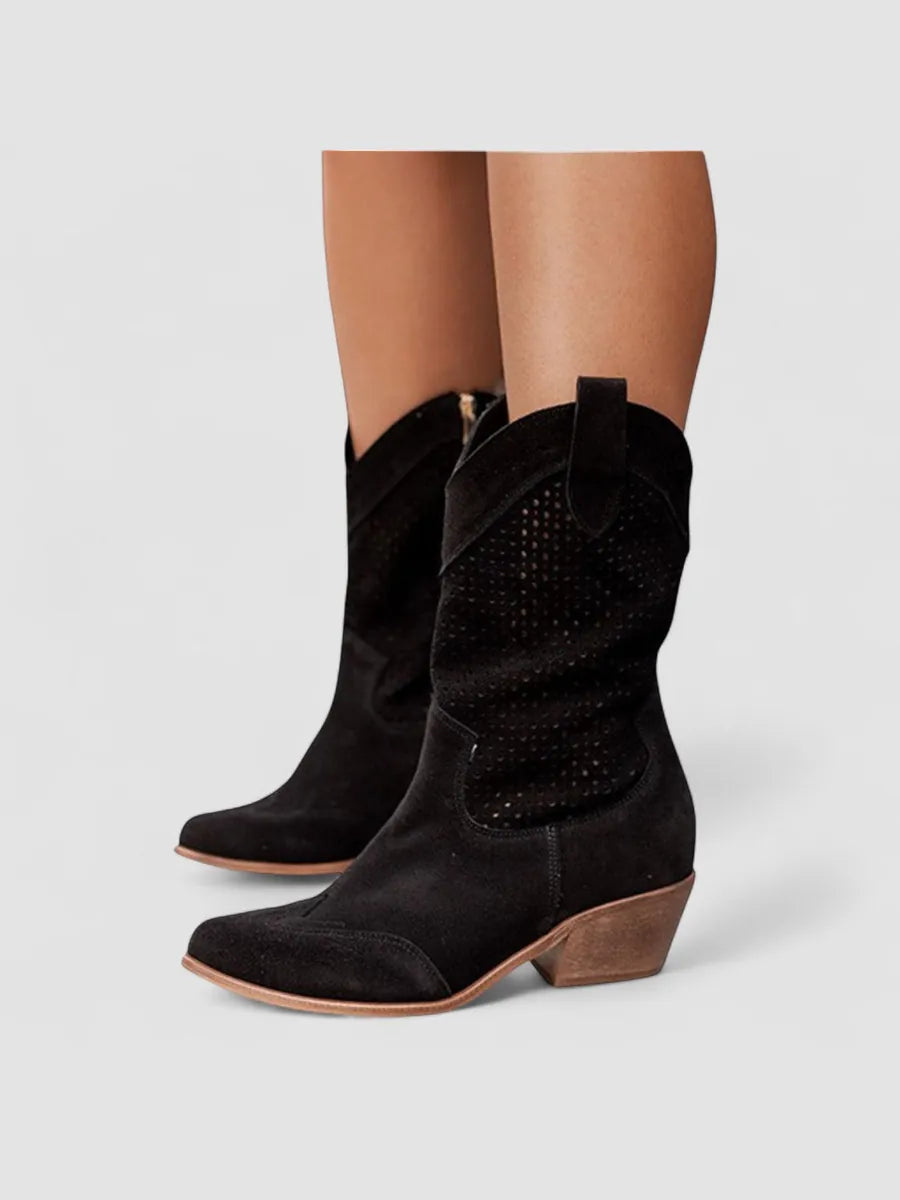 Estefanía | Botas Camperas con Detalles Calados