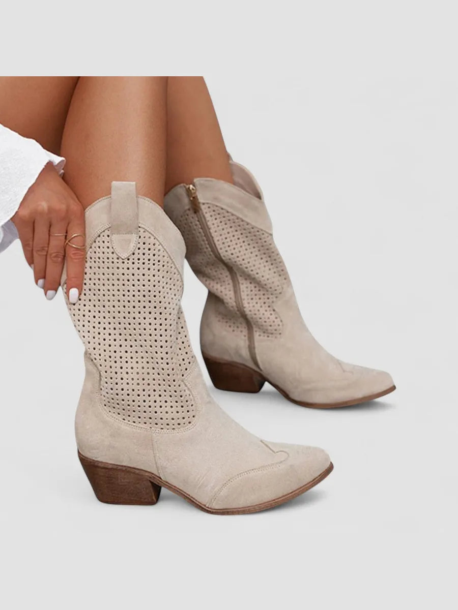 Estefanía | Botas Camperas con Detalles Calados