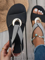 Estela | Sandalias Planas con Hebilla