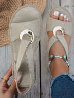 Estela | Sandalias Planas con Hebilla
