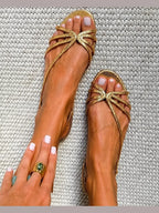 Montserrat | Sandalias Doradas de Verano