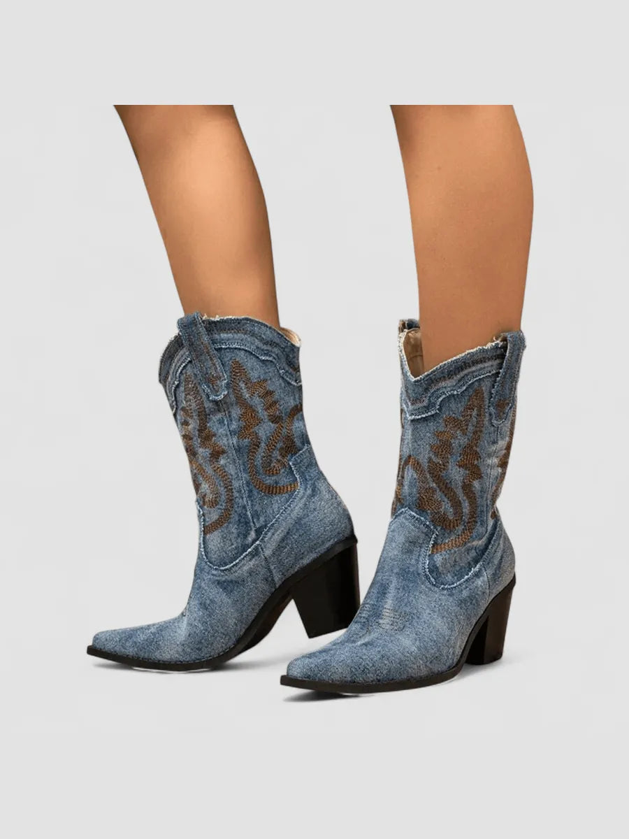 Noemí | Botines Camperos con Bordados