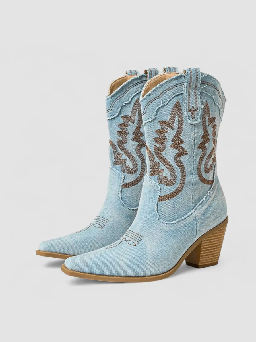 Noemí | Botines Camperos con Bordados