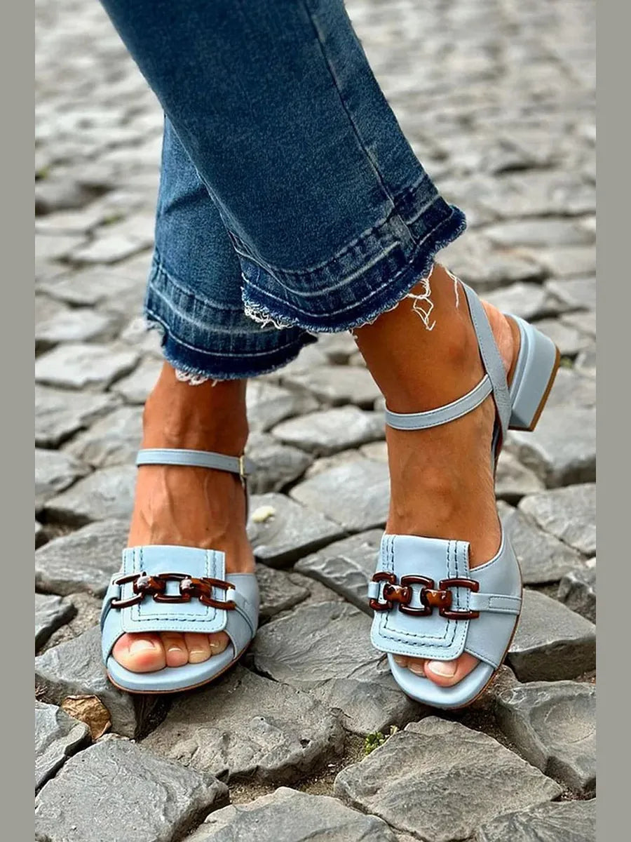 Olimpia | Sandalias Azul Cielo
