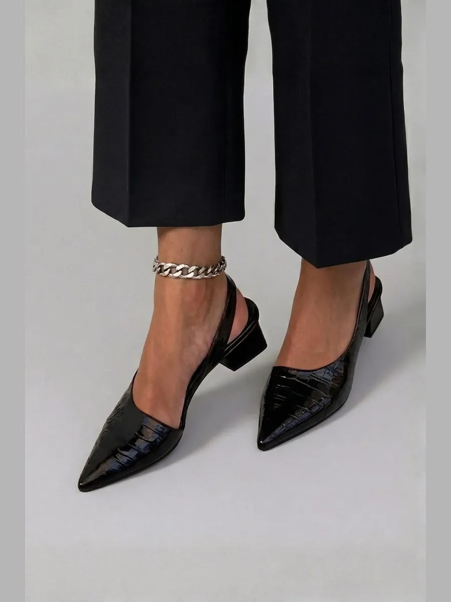 Pamela | Zapatos de Tacón con Punta Ancha