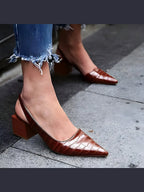 Pamela | Zapatos de Tacón con Punta Ancha
