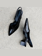 Pamela | Zapatos de Tacón con Punta Ancha
