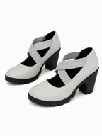 Ramona | Zapatos de Tacón Ancho con Tiras Cruzadas