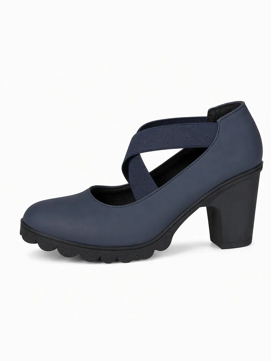 Ramona | Zapatos de Tacón Ancho con Tiras Cruzadas