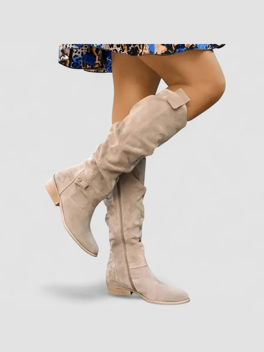 Yolanda | Botas Altas Elegantes con Caña Fruncida