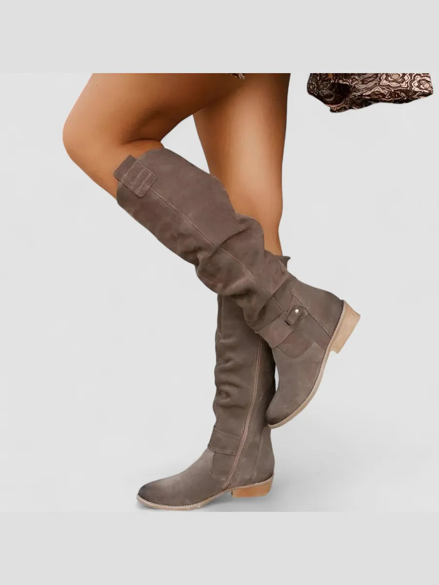 Yolanda | Botas Altas Elegantes con Caña Fruncida