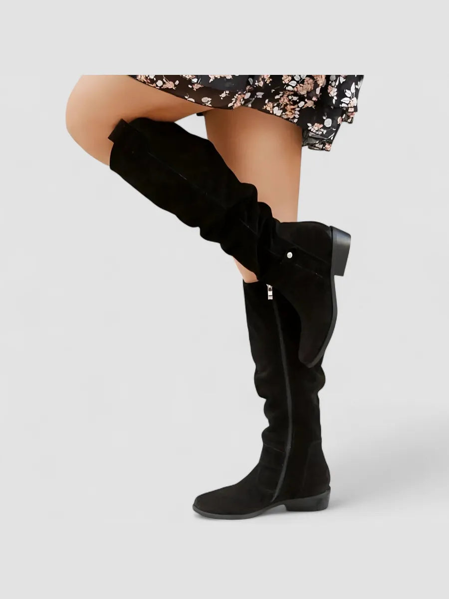 Yolanda | Botas Altas Elegantes con Caña Fruncida