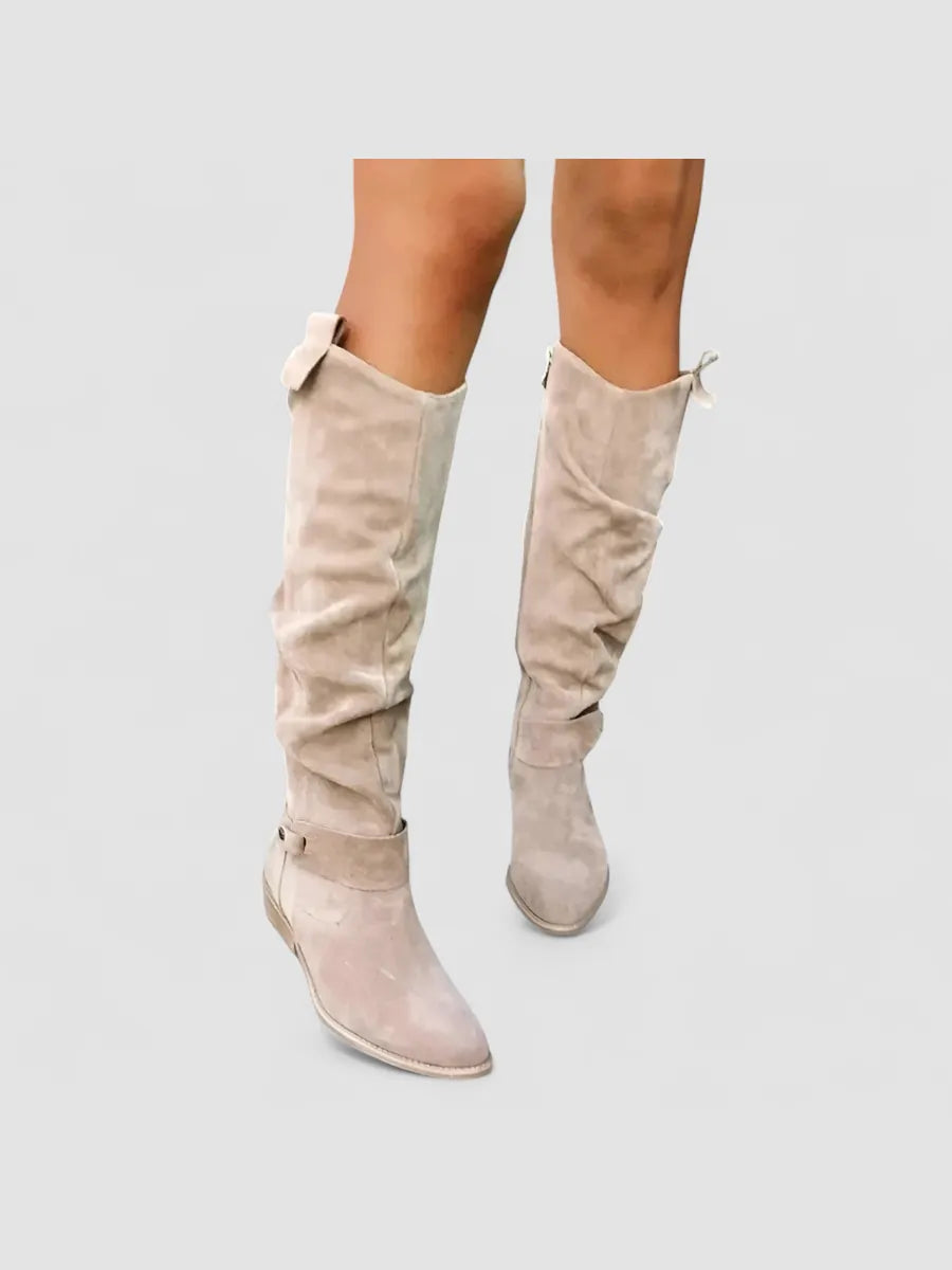 Yolanda | Botas Altas Elegantes con Caña Fruncida