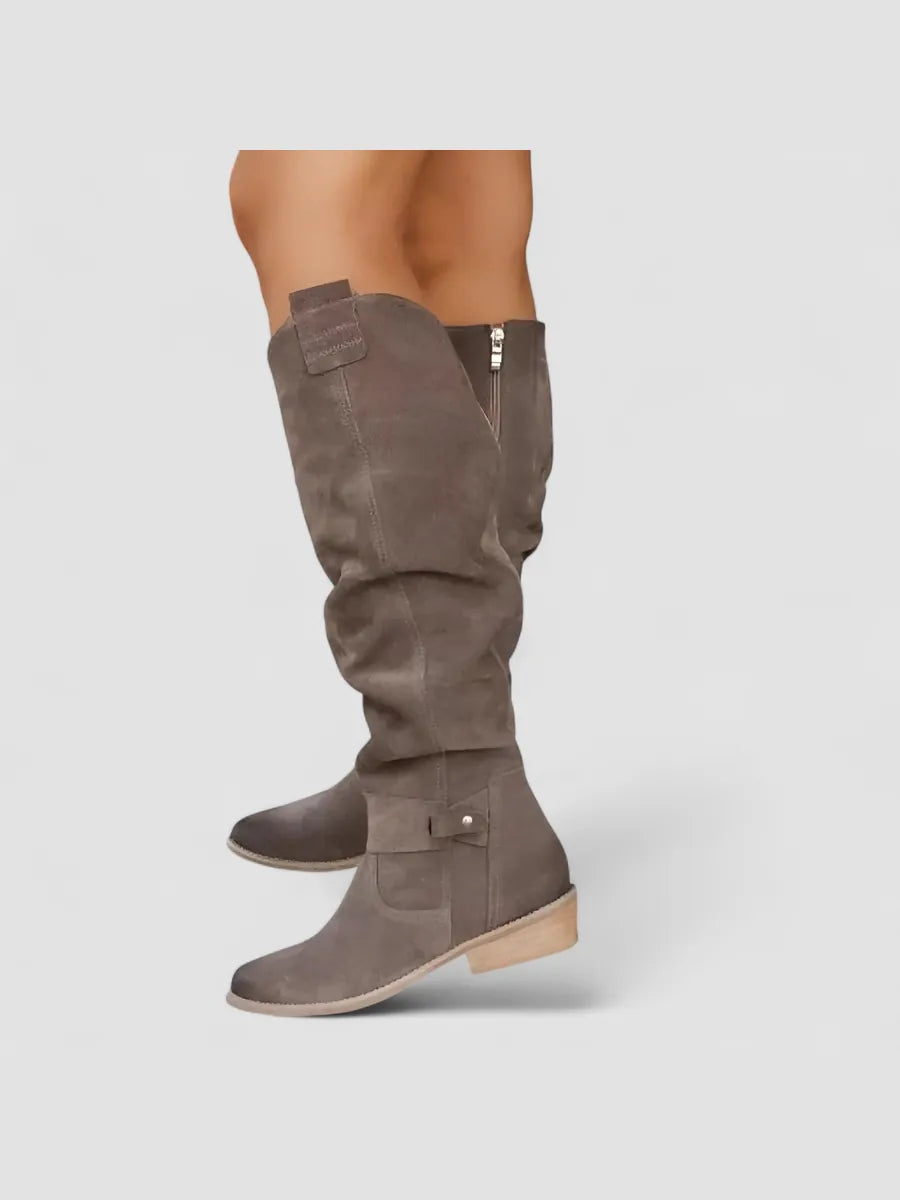 Yolanda | Botas Altas Elegantes con Caña Fruncida