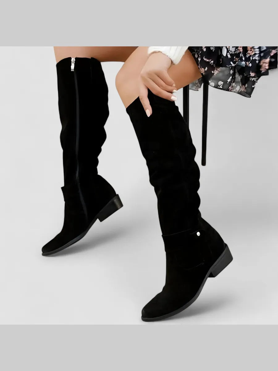 Yolanda | Botas Altas Elegantes con Caña Fruncida
